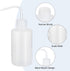PATIKIL 6pcs 250ml Wash Bottle, Plastic Squeeze Narrow Mouth for Lab Cleaning Washing Storage, Clear