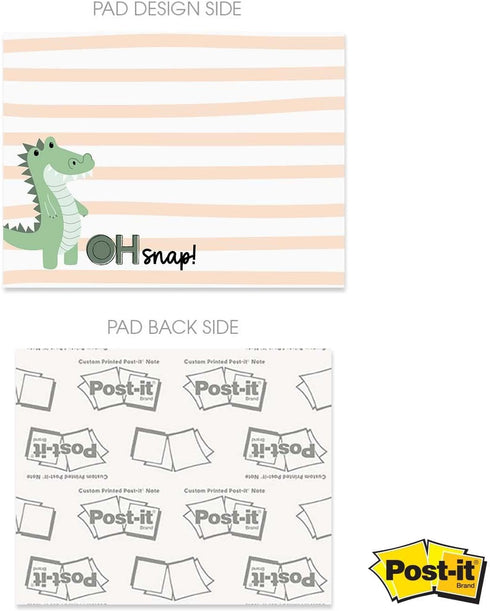 Cute Animal Pun Sticky Note Pads, 4" x 3", Set of 6 Pads, 50 Sheets Per Pad, Trendy Gift Idea