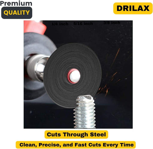 Fiberglass Reinforced Cut-off Wheels Discs Kit 1 1/4 inch Diameter 25 Pieces + 2 Mandrel for Dremel Tool 426 426b
