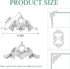 2 Project4.5IN*4.5IN PCS Carved Appliques Onlays, White PVC Corners Applique Flower Carvings Decals for Mirrors