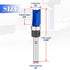 1/4 Inch 3/4" Length,1/2" Pattern Flush Trim Router Bits Shank, Cutting Cutting Diameter, Bottom Bearing Carbide Flush