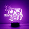 Store Custom Cow LED Sign Night Light Lamp with Remote, Light Up Display