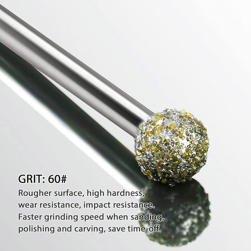 Diamond Grinding Burr Drill Bit Set - 20Pcs for Dremel Rotary Tool, 1/8 Inch Shank Accessories