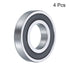uxcell 4 Pcs 16004-2RS Deep Groove Ball Bearing, 20mm x 42mm x 8mm, High Carbon Chrome Steel