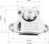 Yetaha Butterfly Twist Latch Spring Loaded Toggle Clamp Toolbox Lock Hasp Rotary Clasp (2.20" X 2.09" Silver)