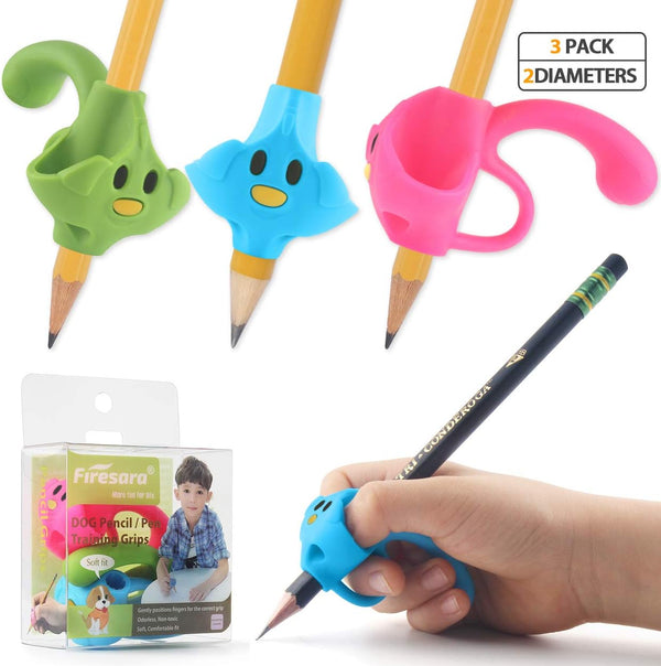 Training Grips for Pencil, Firesara Training Grips for Kids Handwriting Ergonomic 5 Fingers Fixed Sets for Posture