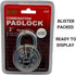 NU-SET 2-Inch Laminated Steel Combination Padlock with Single Spin Dial for Door Security, Black