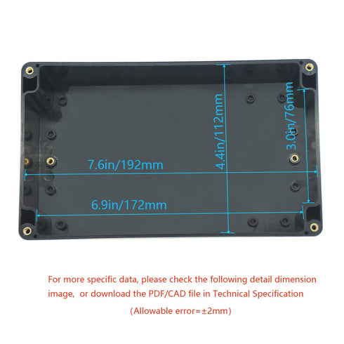 Zulkit Junction Box, IP65 Waterproof Dustproof ABS Plastic Electrical Box, Black 7.9 x 4.7 x 4.4 inch