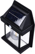 2 Pack 3 Solar Wall Lights Outdoor, LED Sconce Lights with Modes, Motion Sensor, Wall Mount for Patio Fence (Black)