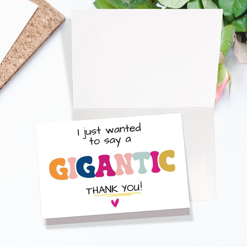 CTVSPC Cute Gigantic Thank You Card for Him Her, Appreciation Cards&Gifts for Teacher Mentor Friend Boss Leader
