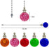 2Pack 12 Inches 3mm Glass Ceiling Fan Pull Chain, Decorative Fan String Pulls Pendant Extension, Beaded Fan Lamp Chains