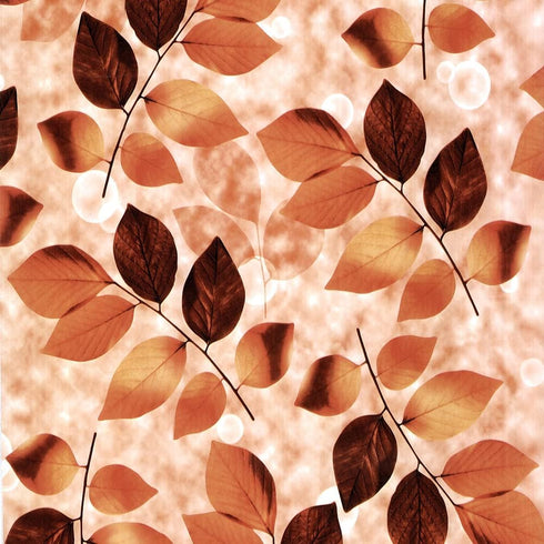 Y273A Vintage Leaf Peel and Stick Wallpaper, 17.7in x 9.8ft, Brown/Yellow Leaves