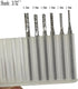 ?????? ???? 6 Pcs Cylinder Shape Aluminum Cutting Burr - 3/32'' Shank Miniature Carving File Tungsten Carbide Burr for Rotary Tools