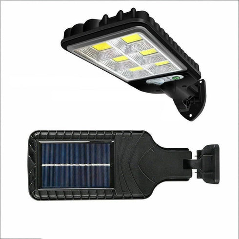 POAHUDT 1200W LED Solar Flood Light Motion Sensor Security Wall Street Yard Outdoor