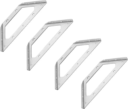 LIKERAINY Corner Braces Joints 175x175mm Right Angle Brackets Fastener Stainless Steel Plates
