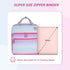 Ytonet Zipper Binder 3 Ring, 3 Inch Binder with Zipper, Fits 15.6 in Laptop, 600 Page Multi-Pocket Organizer