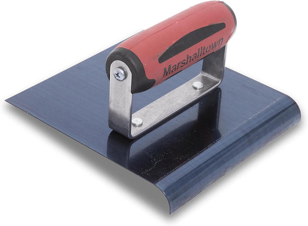 MARSHALLTOWN Straight Concrete Edger, 6 x 6 Blue Steel Blade, 1/2 x 3/8 Lip, Made in the USA, 162BD