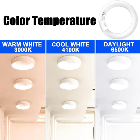 Celiwace FC8T9/CW 22W FC12T9/CW 32W Set, 8 inch T9 22 Bulbs, 12 inch 32 Bulb Bulb 80, G10q and Cool White Watts