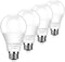 4 Pack Dusk to Dawn Light Bulbs, Outdoor A19 LED, 2700K Warm White 1100LM, Auto on/Off Photocell for Indoor & Outdoor