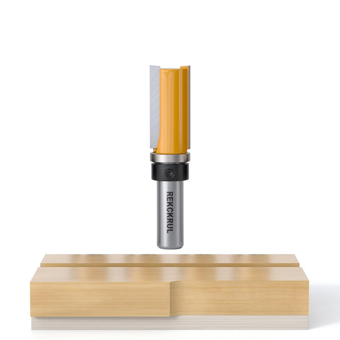 Pattern Flush Trim Router Bits Set, 1/2 Inch Shank Top Bearing, Carbide