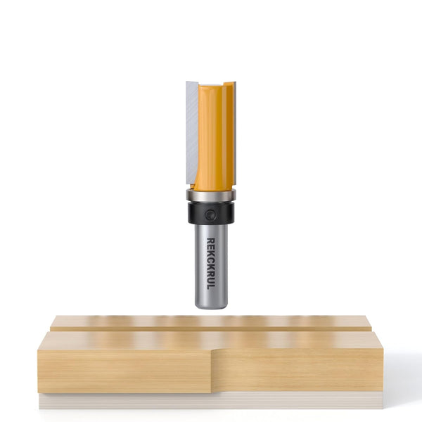 Pattern Flush Trim Router Bits Set, 1/2 Inch Shank Top Bearing, Carbide