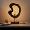 LAPTAIN Wood Table Lamp, Irregular Jujube Tree Wooden Bedside Lamp, Creative Home Decor