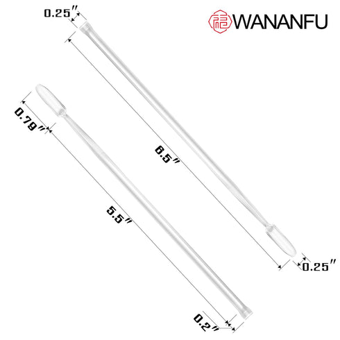 WANANFU Capsule Filling Kit - 6 Units Micro Lab Spoon with Tamper for Filling Gelatin or Vegan Empty Capsules Size 000,