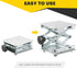 6" x 6" Stainless Steel Lab Jack Scissor Stand Platform, Expandable Lift Height Range 2.9"/75mm to 10"/260mm