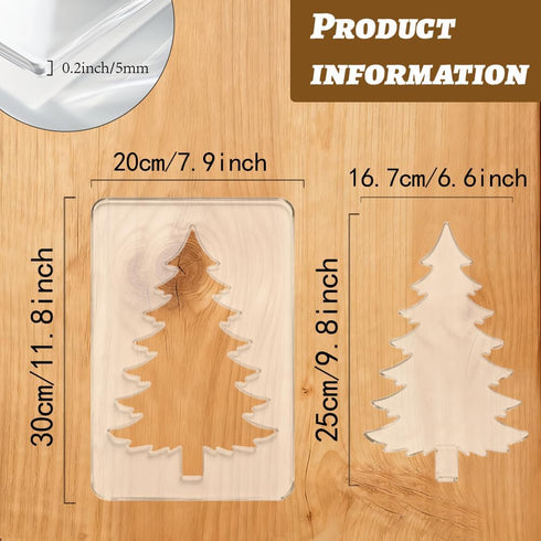 7.87x 11.81 inch Tree Pattern Router Template Acrylic Router Template for Woodworking Drawing Inlay Templates for Wood