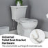Luomorgo Set Replacement Toilet Seat Hinges - White Plastic with Bolts & Nuts