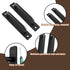 2 Pack Black Barn Door Handles, 5" Hole Center Sliding Door Pull Handles, Zinc Alloy with Plate for Closets