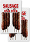 SignMission Sausage On A Stick (2-Pack) 24" x 36" Vinyl Decals | Sign