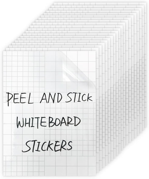 T&W SAME FILM 20 Pcs Dry Erase Board Sticker, Removable Whiteboard Stickers 8.3''x11.7'' for Wall/Desk/Refrigerator