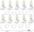 Christmas Village Lights with 10 LED Warm-White Bulbs, Decoration for Christmas Village Houses, C7 Christmas Village
