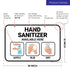 12x18 Inches, .063 Hand Sanitizer Available Here with Apply Rub and Dry Hands Graphic Sign, Rust Free Aluminum, Fade