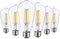 TORCHSTAR ST64 Dusk to Dawn Light Bulbs, Vintage LED Edison, 7W Equivalent 75W, Auto On/Off, E26 Base, Pack of 6