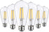 TORCHSTAR ST64 Dusk to Dawn Light Bulbs, Vintage LED Edison, 7W Equivalent 75W, Auto On/Off, E26 Base, Pack of 6