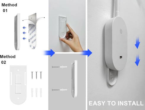 SetMake deeloop Wall Light Mounting Accessories, Two Installation OptionsDouble-Sided Tape or Screw and Bolt It Easy