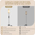 64.4 Dimmable 10W 900LM Bulb 3000K-6500K, E06LD05W1 Floor Lamp for Living Room with Remote and Foot Switch, Modern