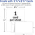5.5" 8.5", 30 (8316) Avery Printable Half-Fold Greeting Cards, Envelopes Included, x Matte White, Inkjet Printer