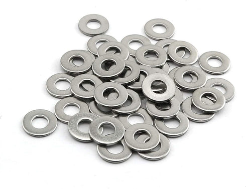 40pcs M5 304 Stainless Steel Flat Washer - Adjustment Hardware Fitting Accessories for Bolts & Screws