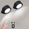 BHBP LED Magnetic Wall Light with 360 Rotation Touch Remote Control Rechargeable Reading