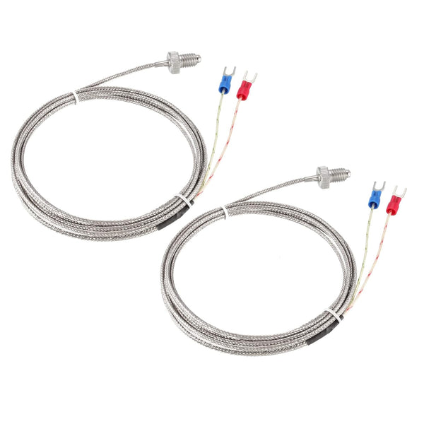 YOKIVE 2 Pcs K-Type Thermocouple Temperature Sensors, M8 Thread 0-800C Probe with Wire for Factory Industry
