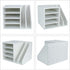 PAG Wood Desktop File Holder Organizer, Mail Sorter for File Folders, Mails, Envelopes, White