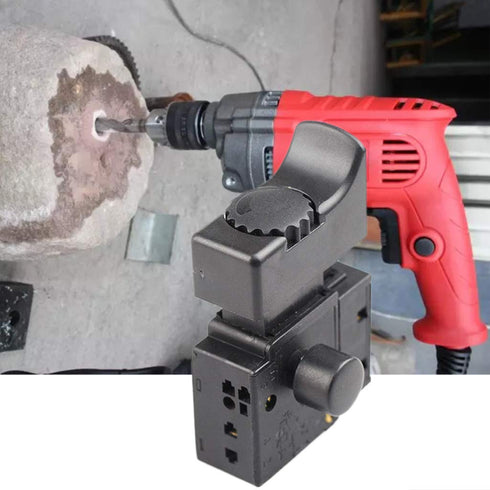 Speed Regulating Switch FA2-61BEK Electric Drill Power Tool Trigger Button Switch, Black, Height 55.6mm
