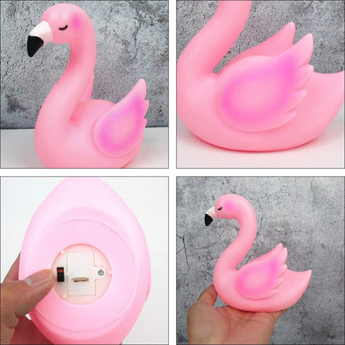3D Uonlytech Flamingo Led Light Romantic Battery Powered Flamingo Lamp Animal Light Nursery Room Night Table Lamp