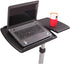 Pinikuyiro Rolling Adjustable Laptop Cart,Height Adjustable Mobile Laptop Stand Desk Rolling Cart,Black