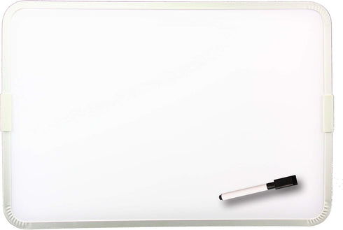 Two-Sided Magnetic Dry Erase Board with Pen, Aluminum Framed, 12" x 17.5", Pack of 3 by Flipside Products