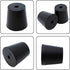 PENCK 6pcs Rubber Stopper with Hole 20mm to 26mm, Tapered Plug for Test Tubes, Black Bungs for Lab Home Use