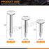 400Pcs Galvanized Roofing Felt Nails, 3 Sizes for Roof Repair, Asphalt Nails, Slating Nails, Cement Siding Nails